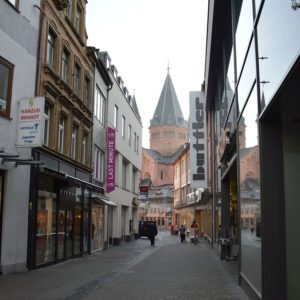 Leere Mainzer Innenstadt, der Corona-Lockdown wirkt. - Foto: gik