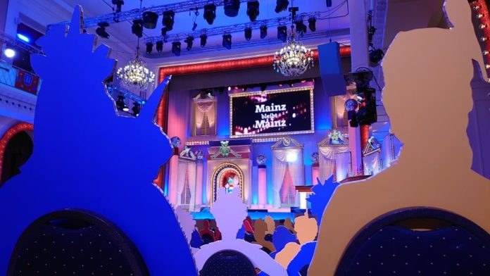 „Mainz bleibt Mainz“ mit Moguntia, Merkel, Obermessdiener und Se Bummtschaks – Pappkameraden statt Publikum