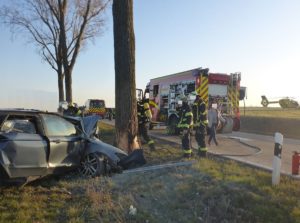 Einsatz der Mainzer Feuerwehren bei einem schweren Unfall im März 2021. - Foto: Feuerwehr Mainz