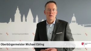 Videobotschaft von Oberbürgermeister Michael Ebling (SPD). - Screenshot: gik