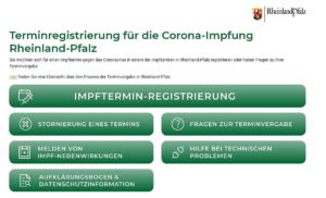 Startseite für das Impfportal des Landes Rheinland-Pfalz im Internet. - Screenshot: gik
