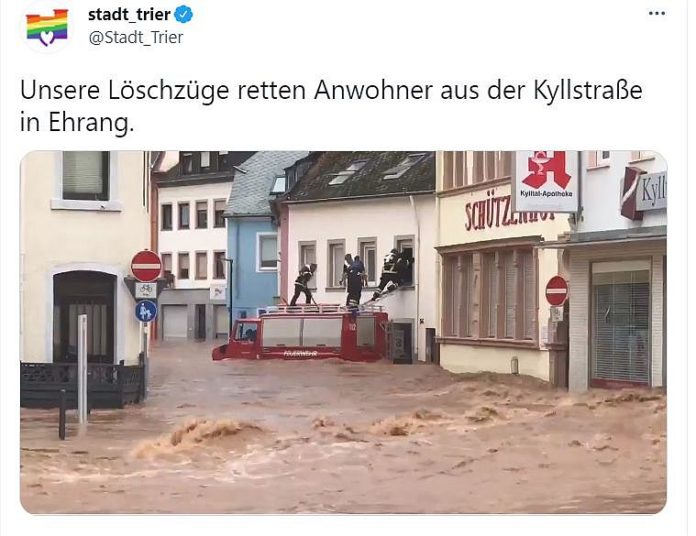 Bangen mit Betroffenen der Hochwasserkatastrophe im Norden von Rheinland-Pfalz – Mainzer Einsatzkräfte helfen