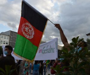 Afghanistan sei in Gefahr - davor warnten die Protestierenden bei der Solidaritäts-Demo. - Foto: gik