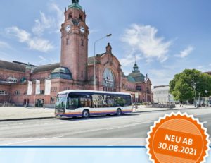 Die neue Expressbuslinie 928 verbindet den Wiesbadener Hauptbahnhof nonstopp mit dem Bahnhof Mainz-Kastel. - Foto: ESWE Verkehr