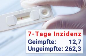 Corona-Infektionsquote der Geimpften und Ungeimpften vergangene Woche in Hessen. - Grafik: Hessen