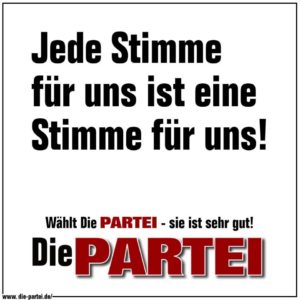 Typisches Wahlplakat der Partei "Die PARTEI". - Foto: Partei