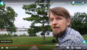 Streiter für neue Chancen durch Klimaschutz: Klimaliste-Direktkandidat Sebastian Seiffert in seinem Wahlvideo. - Screenshot: gik