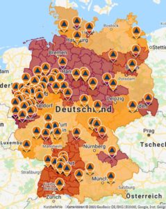 Bundesweite Notruf-Ausfälle am 11.11. 2021. - Grafik: BBK, Screenshot: gik
