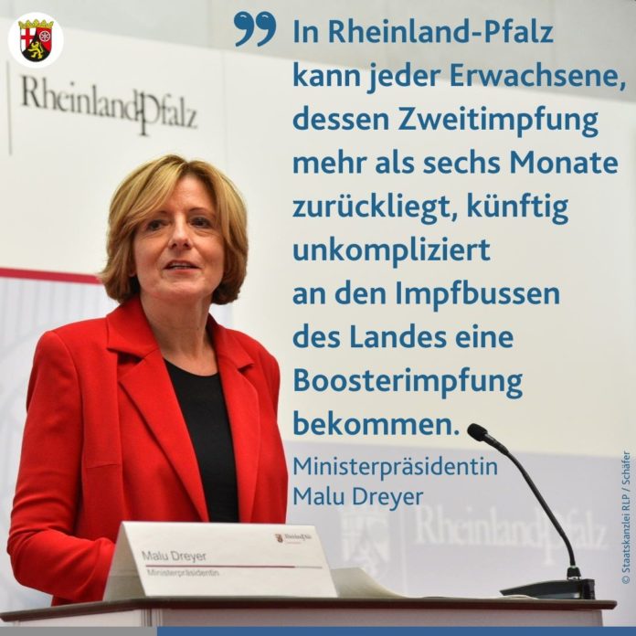 Corona-Booster für alle in Rheinland-Pfalz an Impfbussen und in Kliniken – Pflicht-Tests in Kliniken und Heimen
