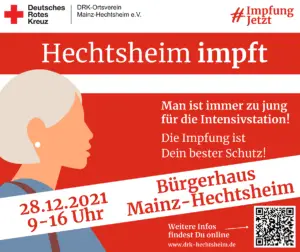 Aktion Hechtsheim Impft am 28. Dezember im Hechtsheimer Bürgerhaus - - Grafik: DRK Hechtsheim