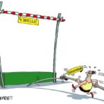 Karikatur Krisenstab 4. Welle kleiner – RABE Cartoon