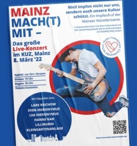 Plakat zum Live-Konzert der Kulturszene bei "Mainz macht mit". - Screenshot: gik