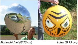 Ballons aus Alu oder bemaltem Latex sollen krähen abschrecken. - Fotos: Forschungsinstitut für biologischen Landbau