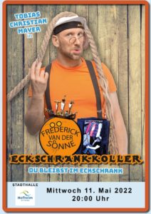 So kennen seine Fans Tobias Christian Mayer: Als Frederick van der Sonne, aus seinem "Eckschrank". - Foto: Mayer 