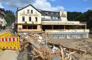 Verwüstetes Hotel zur Post in Altenahr am 28. Juli 2021. - Foto: gik
