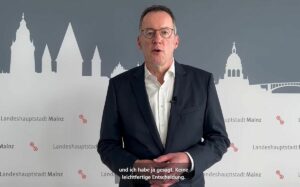 Scheidender OB Michael Ebling (SPD): Abschiedsbotschaft an die Bürger. - Screenshot: gik