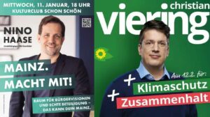 Nino Haase (parteilos) oder Christian Viering (Grüne) - die Mainzer haben die Wahl. - Fotocollage: gik