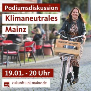 Entwarf für die Podiumsdiskussion von Scientists for Future an der Uni Mainz sogar ein eigenes Plakat: CDU-Kandidatin Manuela Matz. - Foto: CDU Mainz