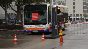 Bestreikter Bus der ESWE Verkehr in Wiesbaden. - Foto: ESWE Verkehr