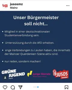Vergiftete Wunschliste von Jusos, JuLis und Grüner Jugend zur OB-Stichwahl auf Instagram. - Screenshot: gik
