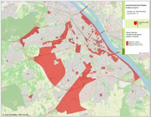 Die offiziell definierten Verbotszonen für E-Scooter in Mainz. - Grafik: Stadt Mainz