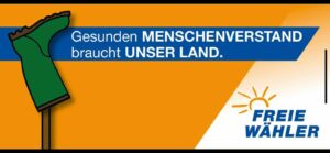 Banner der Freien Wähler in Hessen. - Foto: Hartmann/FW