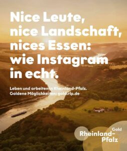 Weiterer Slogan der neuen Werbekampagne Rheinland-Pfalz GOLD: Fluffige Sprüche. - Foto: MWLVW RLP