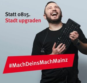 Werbe-Kampagne der Stadt Mainz für neue IT-Mitarbeiter: Moderne Sprache, neue Ausstrahlung. - Grafik: Stadt Mainz