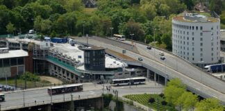 Brücke Binger Schlag am Hauptbahnhof Mainz stadteinwärts ab 20 Uhr und nachts voll gesperrt: dringende Reparaturarbeiten