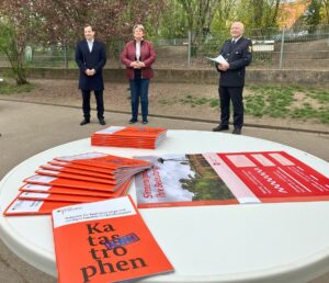 Vorstellung des Ausbauprogramms für Sirenen im April 2023 in Mainz-Ebersheim. - Foto: gik