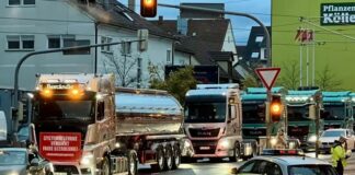 LKW-Großdemo in Mainz und Wiesbaden legt Autobahnring lahm: Logistik-Verband ruft zu Protest gegen Politik der Ampel auf