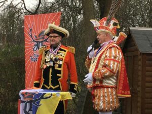 Prinz Mathias I. Rudolphi beim Ordensempfang der Mainzer Jägergarde im Januar 2022. - Foto: gik