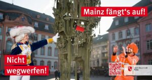 Motiv der Anti-Littering-Kampagne "Mainz fängt's auf". - Foto: Stadt Mainz