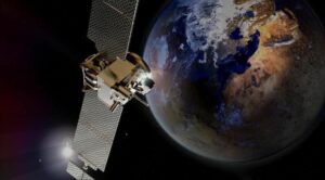 Ein Satellit umkreist die Erde - am Freitag stürzt ein ausrangiertes Batteriepaket der ISS in Richtung Erde. - Foto: BBK/Pixabay
