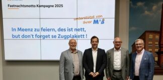 Fastnachtsmotto 2025 für Mainz mit Zugplakettcher und Denglisch – Scharfe Kritik in sozialen Netzwerken