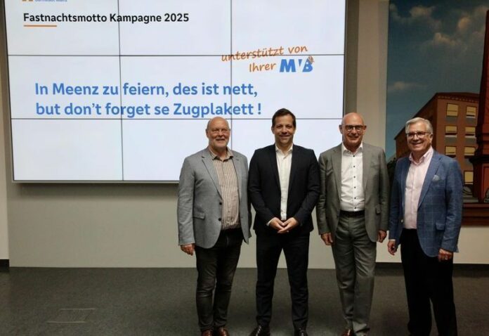Fastnachtsmotto 2025 für Mainz mit Zugplakettcher und Denglisch – Scharfe Kritik in sozialen Netzwerken