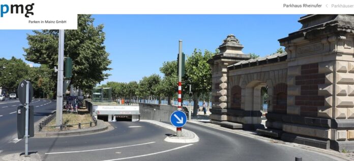 Parkhaus Rheinufer in Mainz im August gesperrt: Neuer Belag in Einfahrt, neue Beleuchtung