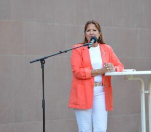 Skizzierte die Herausforderungen bei der Vermarktung des Römischen Erbes: Wirtschaftsdezernentin Manuela Matz (CDU). - Foto:: gik