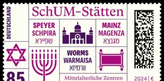 Sonderbriefmarke ehrt SchUM-Stätten in Mainz, Worms und Speyer: „Stolzer Verweis auf einzigartiges jüdisches Kulturerbe“