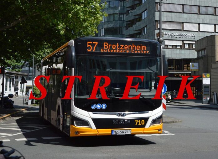 Großstreik am Montag in Mainz: Verdi bestreikt Busse und Bahnen – Mainzer Mobilität plant Notbetrieb – Demos Dienstag und Mittwoch