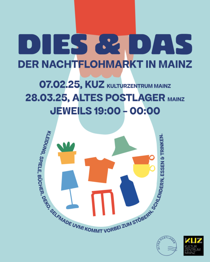 Nachtflohmarkt in Mainz: KUZ und Altes Postlager als Fundgruben – Bis Mitternacht in Trödel stöbern