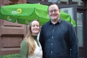 Stehen seit Anfang März an der Spitze des Kreisverbandes der Mainzer Grünen: Teresa Bicknell und Christoph Kozubek. - Foto: gik