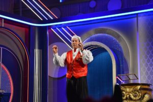In Hochform: Bernhard Knab als "Deutscher Michel". - Foto: gik