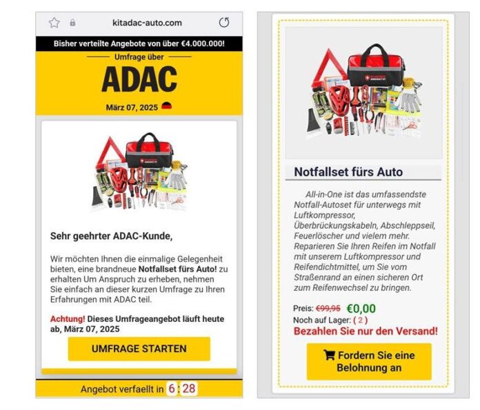 LKA in Mainz warnt: „Pannenhilfe-Set vom ADAC“ ist ein Fake – Betrügerische QR-Codes in Emails im Umlauf