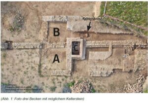 Mauern der bei Odernheim am Glan gefundenen Kelleranlage, die sich als reste einer römischen Weinkelter entpuppten. - Foto: Gutachten Matheus