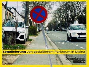 Die Mainzer FDP hat nun eine Petition gestartete, die die Legalisierung von bisher geduldetem Parkraum fordert. - Foto: FDP Mainz