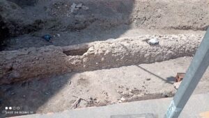 Wasserkanal aus der Barockzeit, gefunden in der Binger Straße. - Foto: Karl Koch