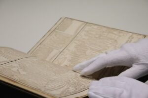 Das im Jahr 2024 vom Gutenberg-Museum erworbene Blockbuch "Biblia Pauporum". - Foto: Gutenberg Museum