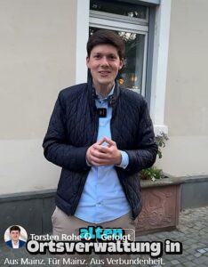 Der Mainzer JU-Chef Torsten Rohe: scharfe Kritik an Wiedereinführung von Tempo 30. - Video: Rohe, Screenshot: gik