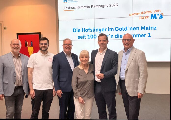 Mainzer Fastnachtsmotto 2026: „Die Hofsänger im Gold’nen Mainz, seit 100 Jahr’n die Nummer 1“